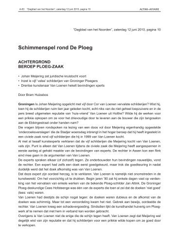 Schimmenspel rond De Ploeg - Johan Meijering