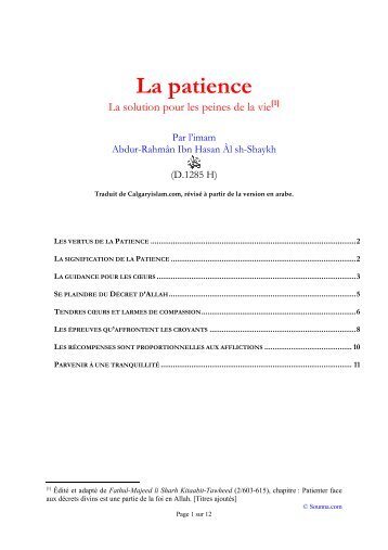 LA PATIENCE.pdf - Dhikr Allah