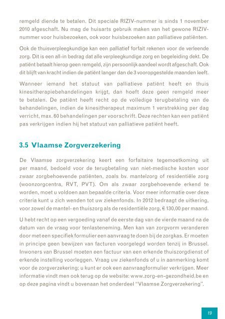 Brochure Voorzieningen Palliatieve Zorg in Vlaanderen - editie ...