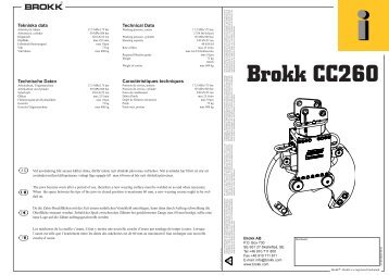 Caractéristiques techniques Technische Daten ... - Brokk Australia