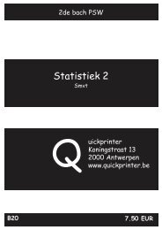 B20 Statistiek 2 - Quickprinter