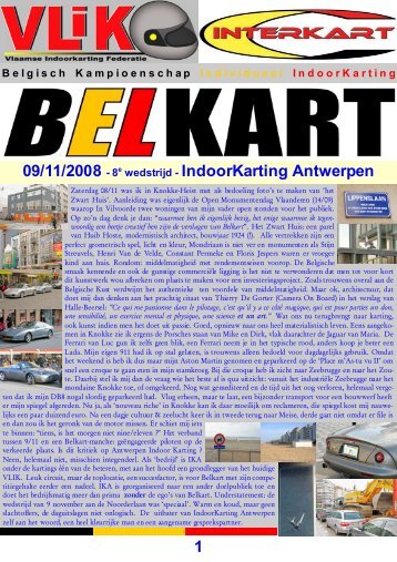 1 09/11/2008 - 8e wedstrijd - IndoorKarting Antwerpen 1 - Belkart