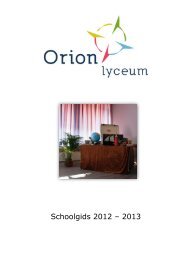 Open de Schoolgids - Orion Lyceum
