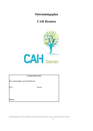 Ontruimingsplan CAH Dronten - Intranet - Cah