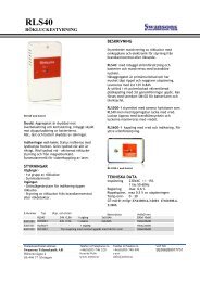 RLS40-100-600 produktblad - Swansons Telemekanik AB