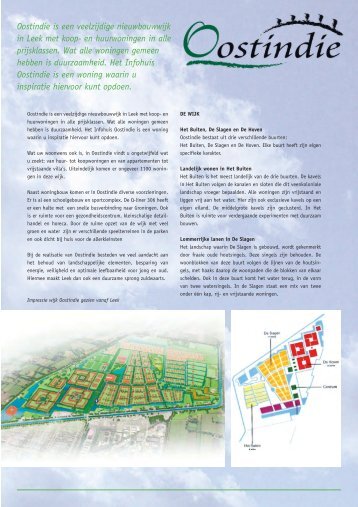 Informatiebrochure Oostindie - Wonen in Leek