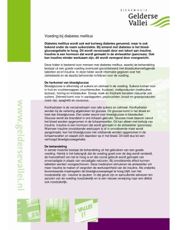 Folder voeding bij diabetes mellitus.pdf - Ziekenhuis Gelderse Vallei