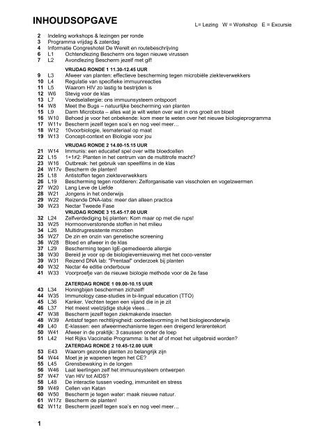 programmaboek - Nederlands instituut voor Biologie