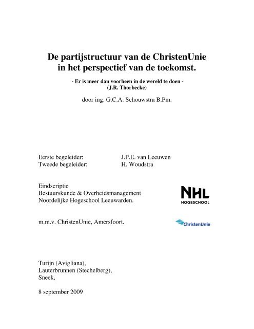 Doorlichting partijstuctuur ChristenUnie.pdf - AA Planadvies