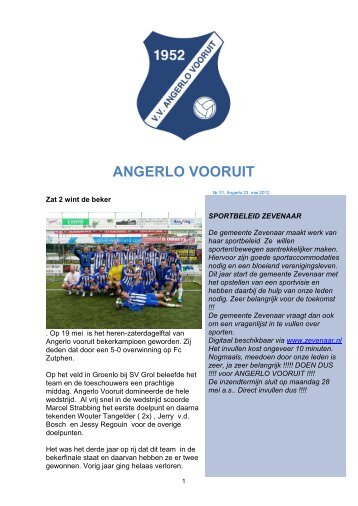Digitale nieuwsbrief nr31 (23 mei 2012) - Angerlo Vooruit