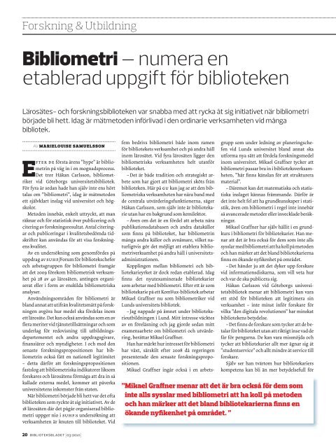 Tidningen som pdf-dokument - Svensk Biblioteksförening