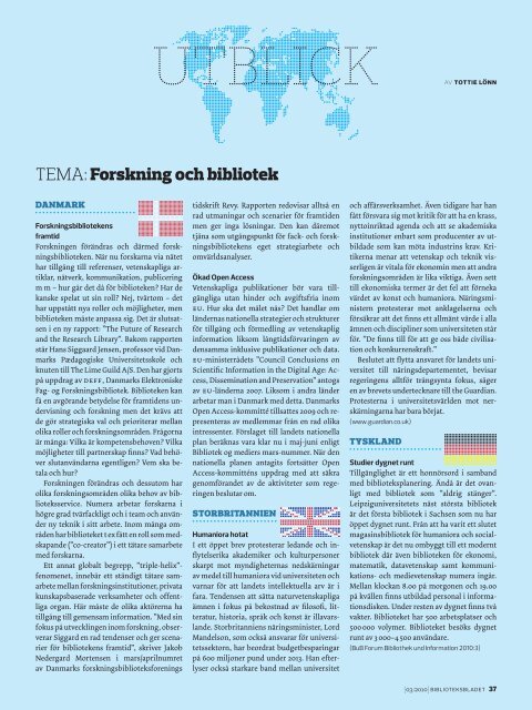 Tidningen som pdf-dokument - Svensk Biblioteksförening