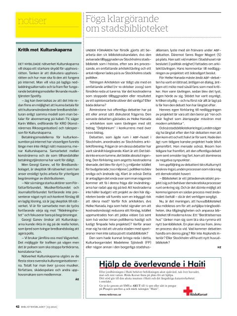 Tidningen som pdf-dokument - Svensk Biblioteksförening