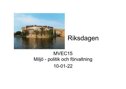 Riksdagen