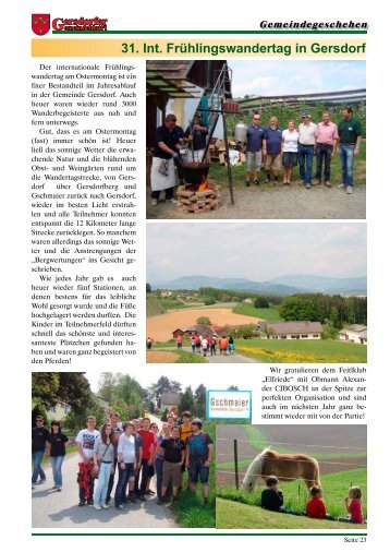 Gemeindeblatt'l ersdorfer - Gemeinde Gersdorf an der Feistritz