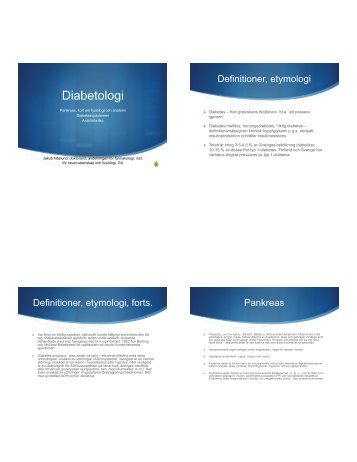 Diabetologi - presentation (pdf-handouts - "4-in 1")