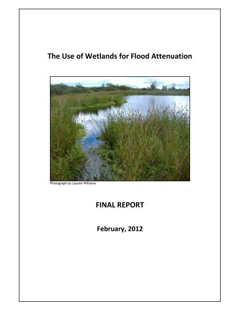 The Use of Wetlands for Flood Attenuation FINAL REPORT - An Taisce