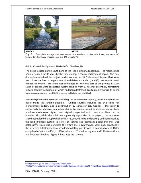 The Use of Wetlands for Flood Attenuation FINAL REPORT - An Taisce