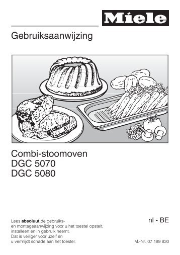 Gebruiksaanwijzing Combi-stoomoven DGC 5070 ... - Electrostore