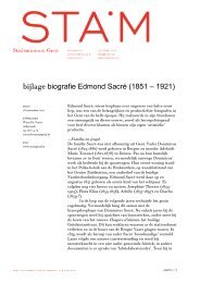 bijlage biografie Edmond Sacré (1851 – 1921) - STAM