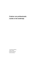 Creëren van professionele ruimte in het onderwijs - KPC Groep