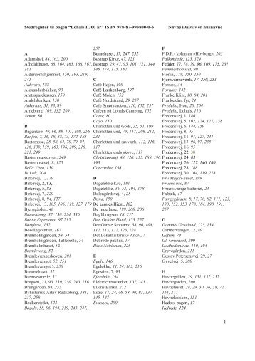 Stedregister til bogen “Lohals I 200 år” ISBN 978-87 ... - lohals200.dk