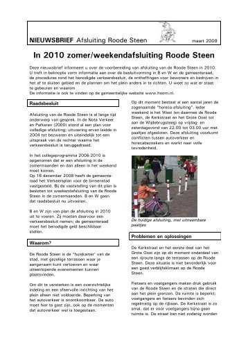 nieuwsbrief met uitgebreide informatie - Gemeente Hoorn