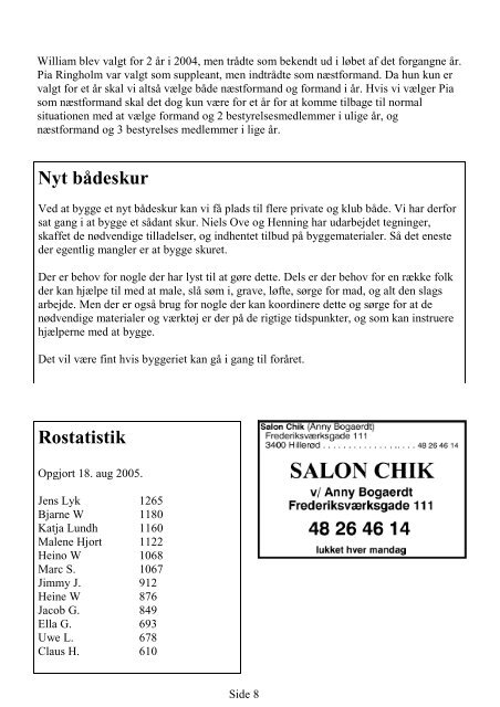 Nr. 4 - september 2005 - Kajakklubben Esrum Sø