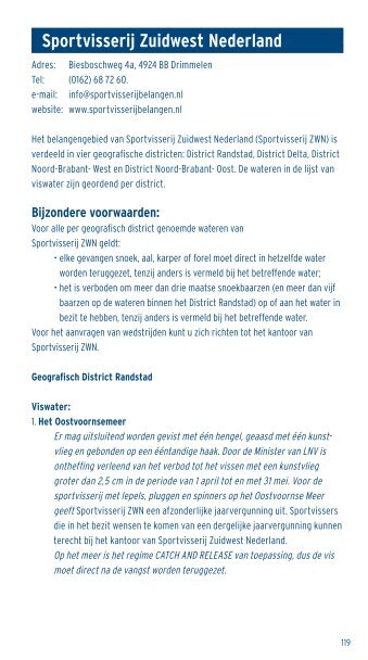 Landelijke en federatieve lijst van viswateren 2010-2011-2012