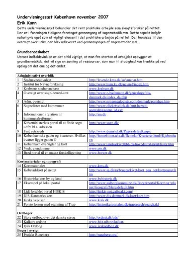 KannsUndervisning2007.pdf - Slægtshistorisk Forening for ...