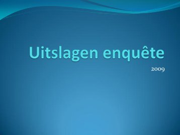 Uitslagen enquête