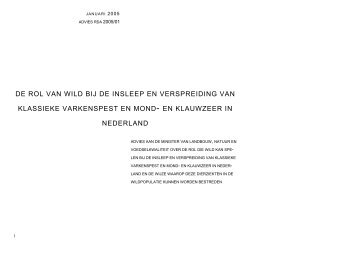 De rol van wild bij de insleep en - Raad voor Dierenaangelegenheden