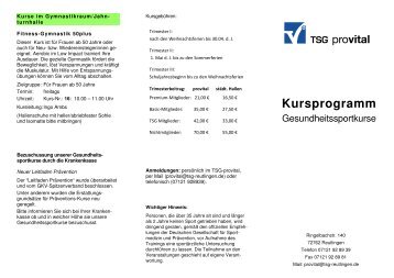 Kursprogramm