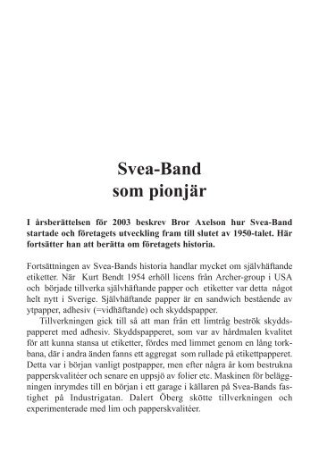 Svea-Band som pionjär