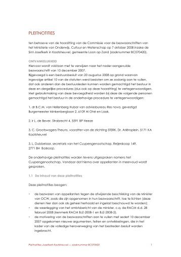 pleitnotitie - Stichting Sterk