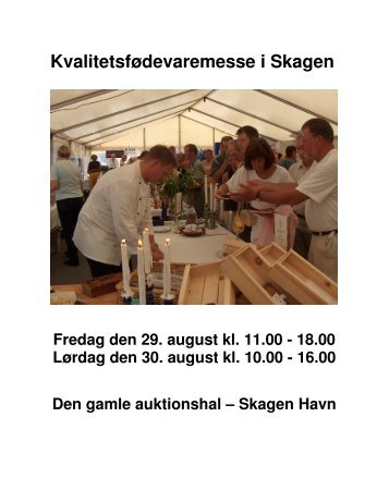 Kvalitetsfødevaremesse i Skagen - Skagen Turistforening