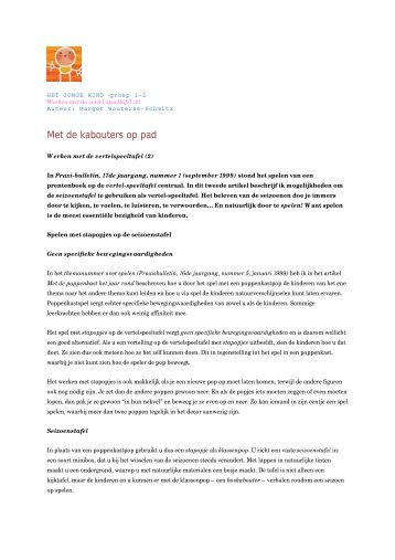 Praxisbulletin - Kleutergroep