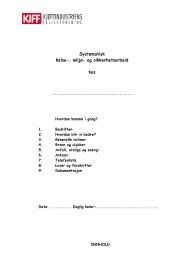 Systematisk helse-, miljø- og sikkerhetsarbeid hos