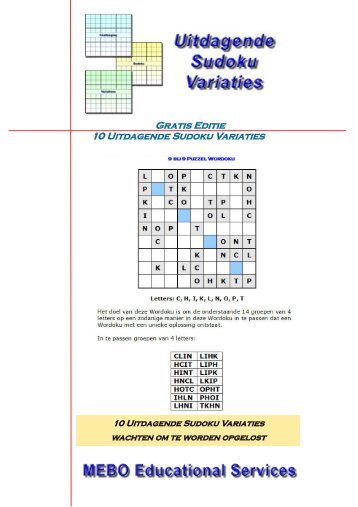 Gratis Editie 10 Uitdagende Sudoku Variaties - Sudoku Variations