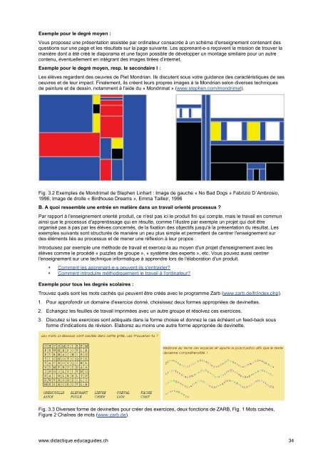 Didactique Ordinateur dans l'enseignement ... - Guides DE  - Educa