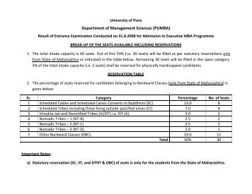 Result - Executive MBA - PUMBA