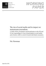 The rise of social media and its impact on mainstream journalism