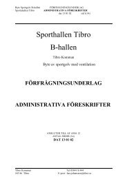 Sporthallen Tibro B-hallen - Tibro kommun