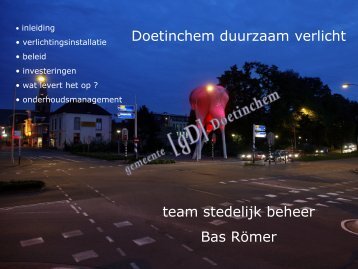 Doetinchem duurzaam verlicht team stedelijk beheer Bas Römer