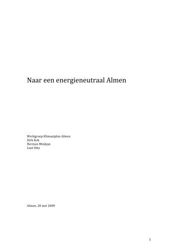 Naar een energieneutraal Almen