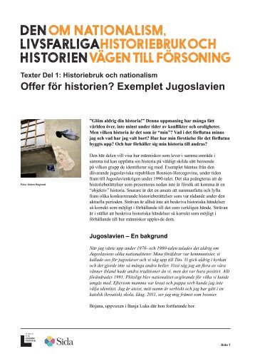 Offer för historien? Exemplet Jugoslavien - Forum för levande historia