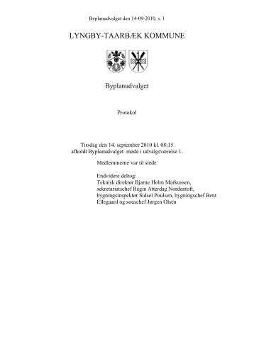 Byplanudvalget 14-09-2010 - Referat og bilag - Lyngby Taarbæk ...