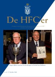 Begeer Beker winnaar Piet de Krijger en Erelid ... - Koninklijke HFC
