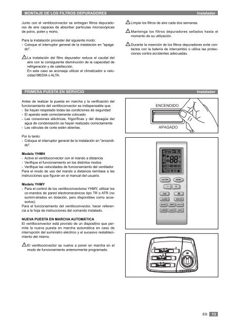 OPERATING AND INSTALLATION MANUAL - Johnson Controls