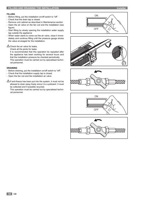 OPERATING AND INSTALLATION MANUAL - Johnson Controls